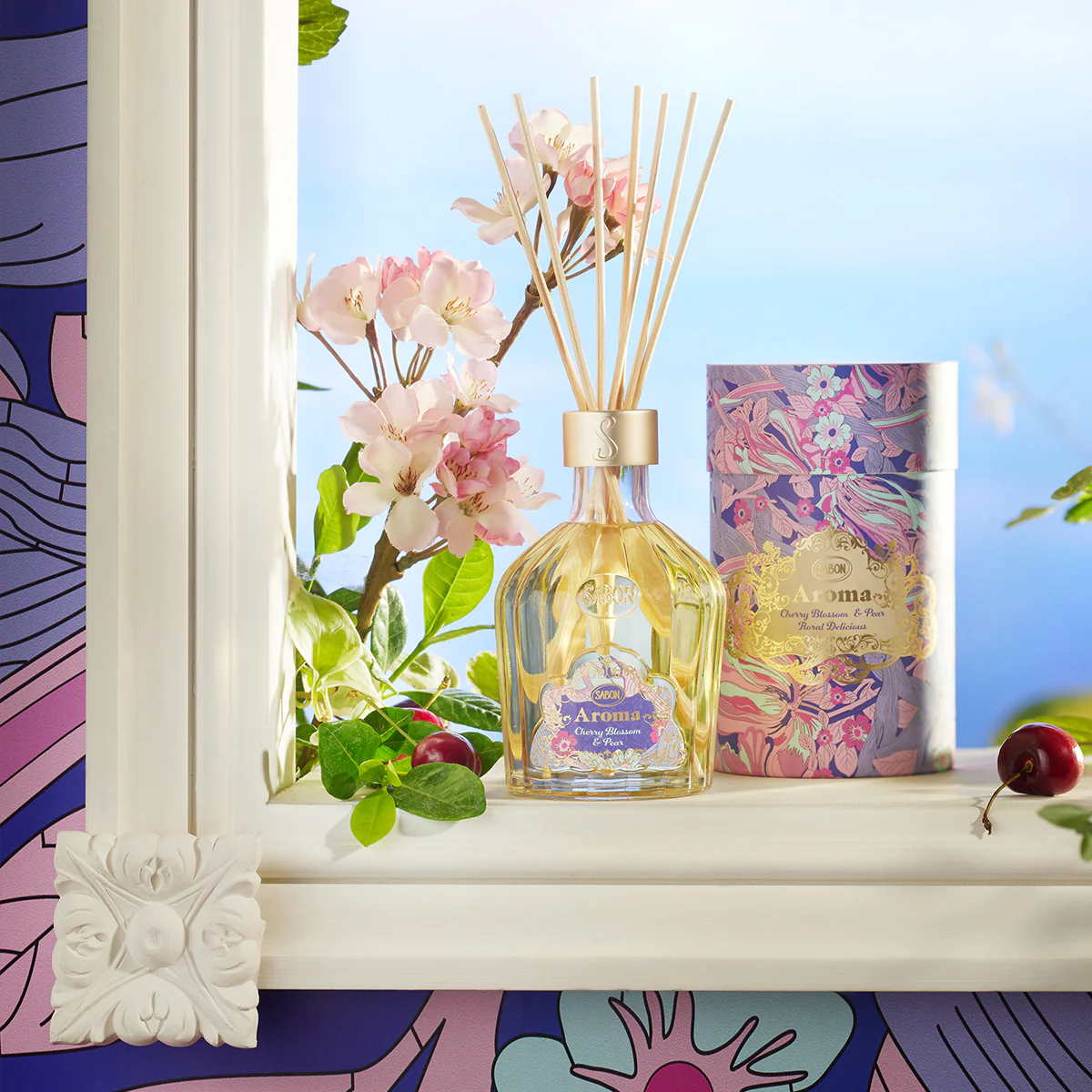 Aroma Reed Diffuser Cherry Blossom & Pear 8.3oz (245mL) - Image 4
