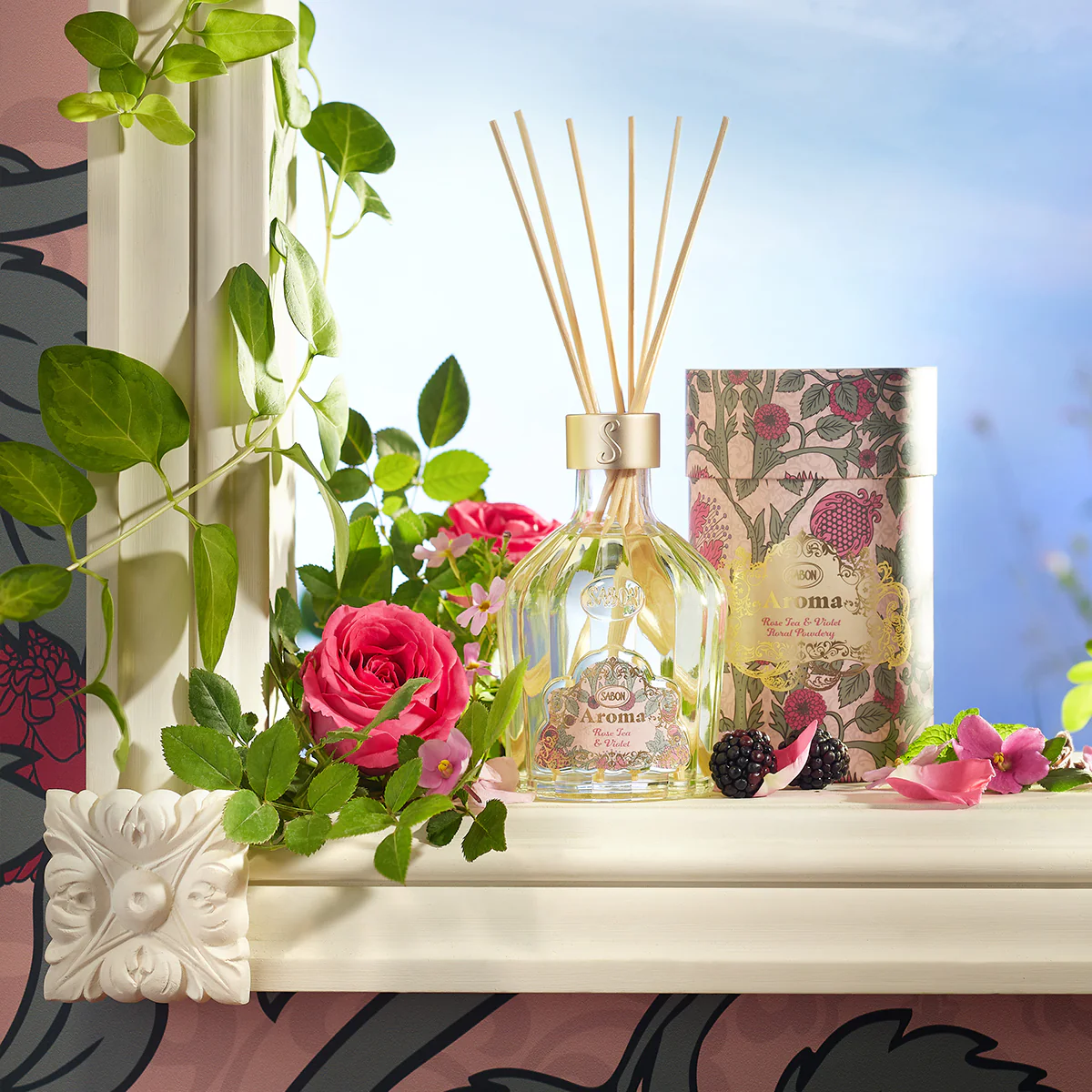 Aroma Reed Diffuser Rose Tea & Violet 8.3oz (245mL) - Image 4